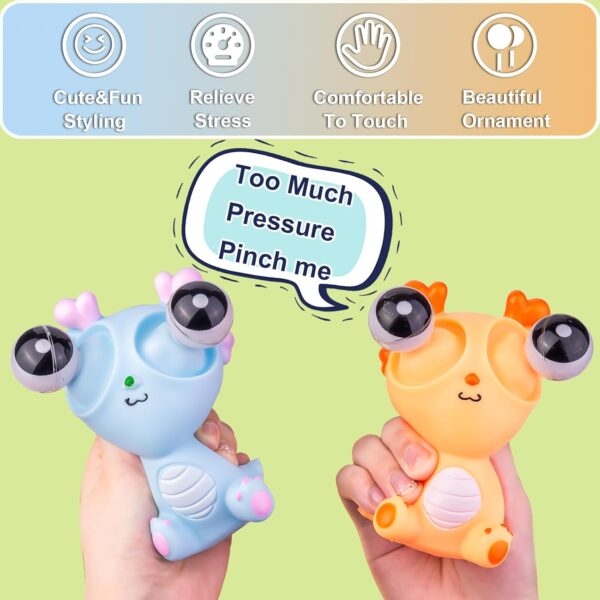MuMyer Squeeze Dragon Pop Out Eyes Toys, Eye Popping Dragon Stress Relief Squeezy Toy - Image 6
