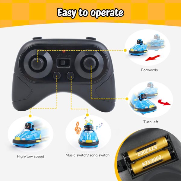 Kids RC Car, Remote Control Bumper Car for Competition Mode - Image 4